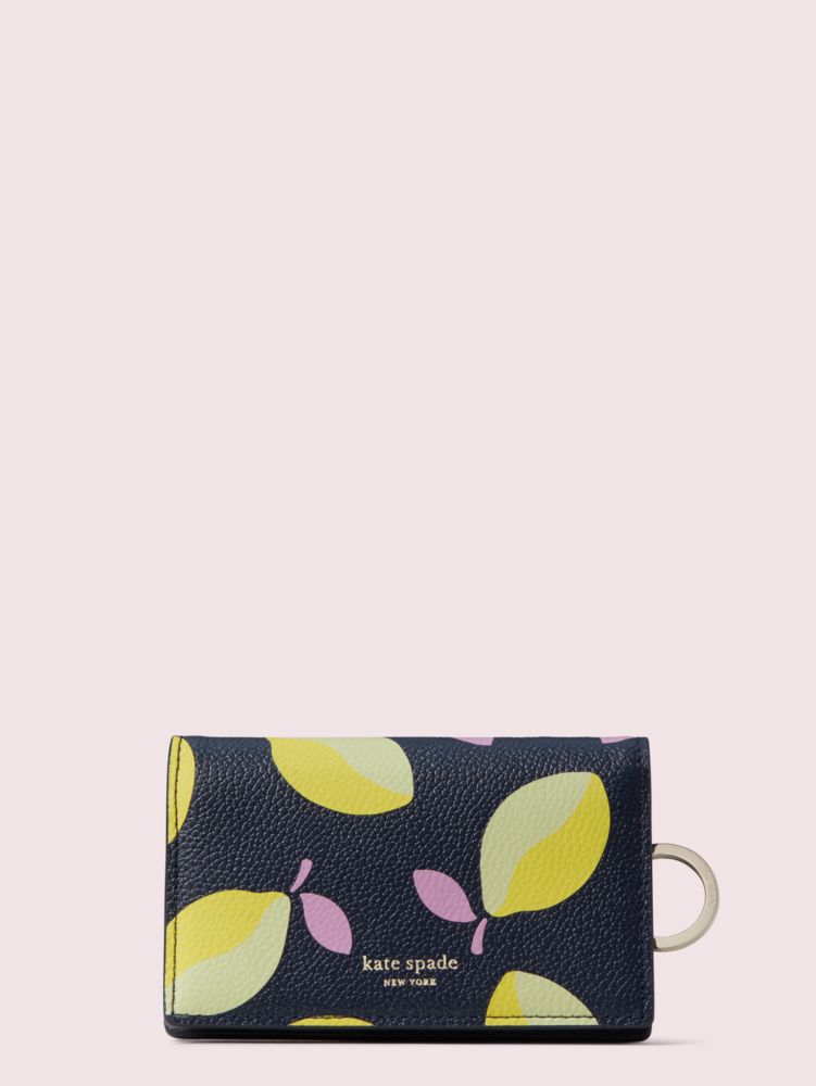 Blue Multi Margaux Lemons Small Keyring Wallet