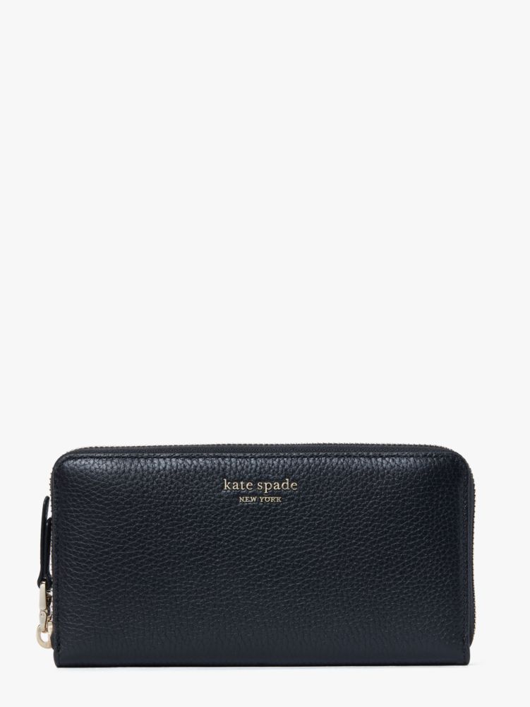 Kate Spade NY deals Roulette Black Zip Around Continental Wallet