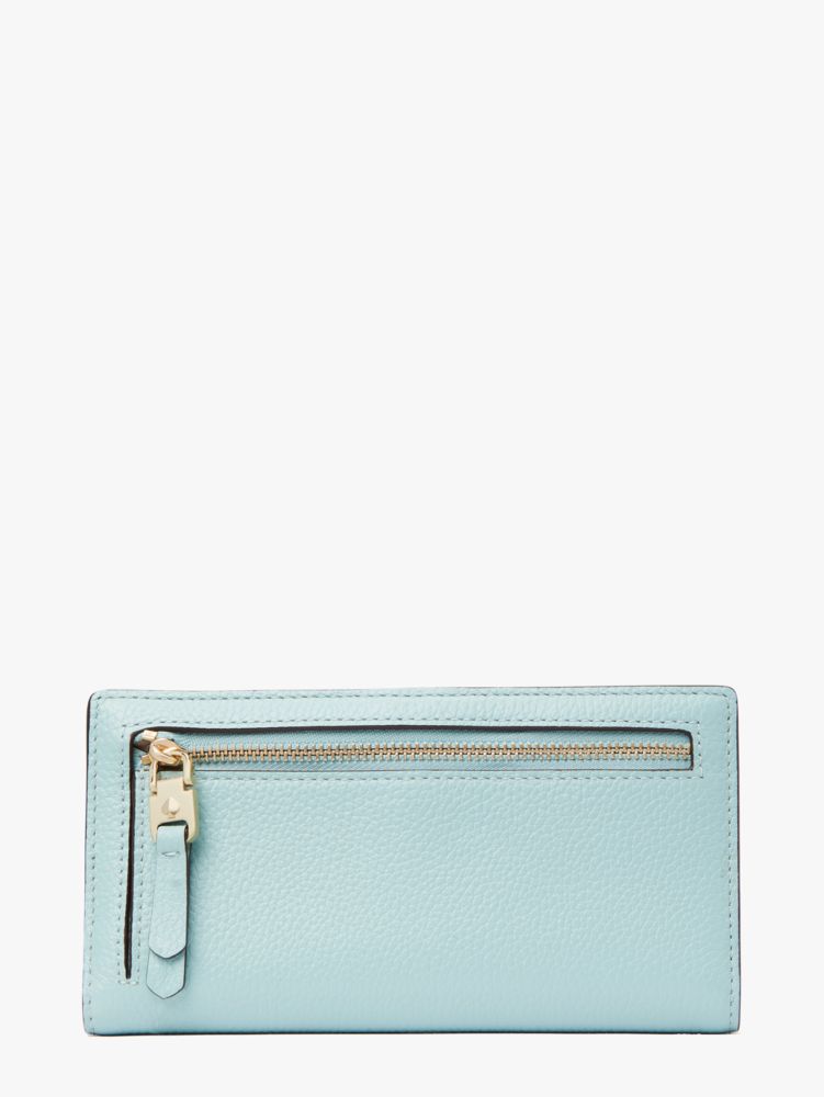 Kate Spade,Roulette Slim Bifold Wallet,Aphrodite Green