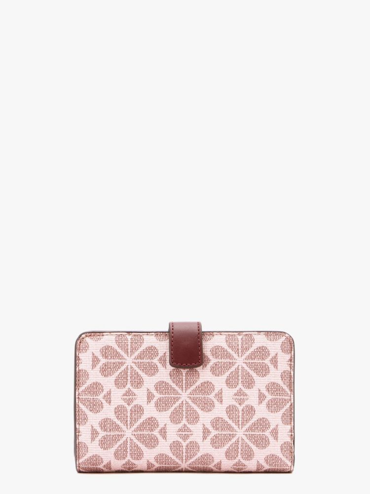 Kate Spade,スペード フラワー コーテッド キャンバス コンパクト ウォレット,財布小物,ピンクマルチ