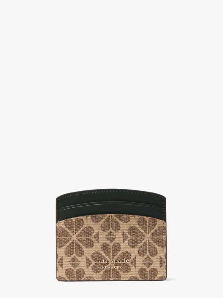 Kate Spade,Spade Flower Coated Canvas Cardholder,