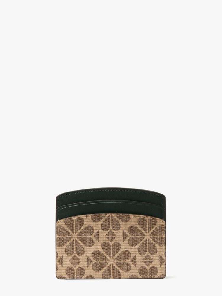 Kate Spade,Spade Flower Coated Canvas Cardholder,