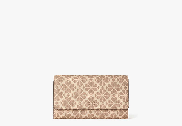 Kate Spade,spade flower coated canvas chain clutch,crossbody bags,Small,Natural Multi