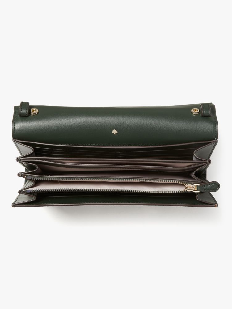 Kate Spade,Spade Flower Coated Canvas Chain Clutch,
