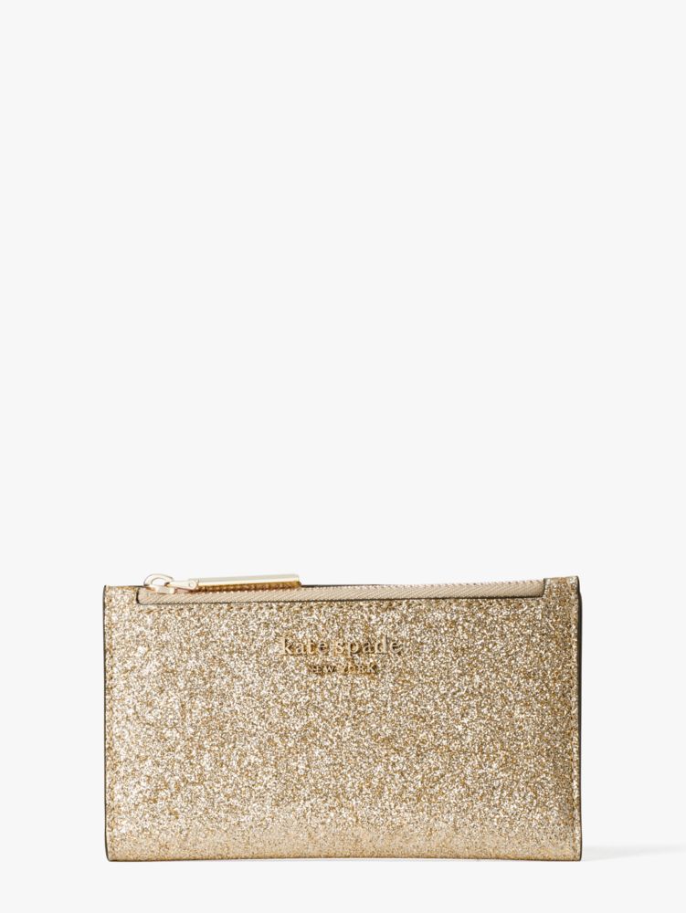 Spencer Glitter Small Slim Bifold Wallet Kate Spade New York Kate Spade New York