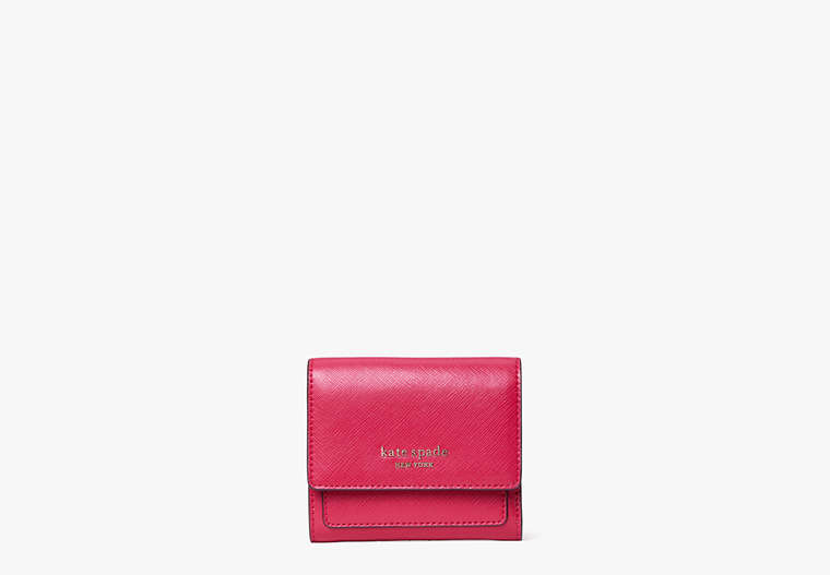 Kate Spade,booked trifold flap wallet,Cerise image number 0