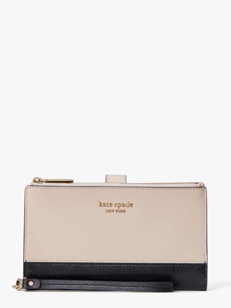 Kate Spade New York Spencer Black Leather Zip Wallet PWR00016001 - Women's  accessories - Accessories