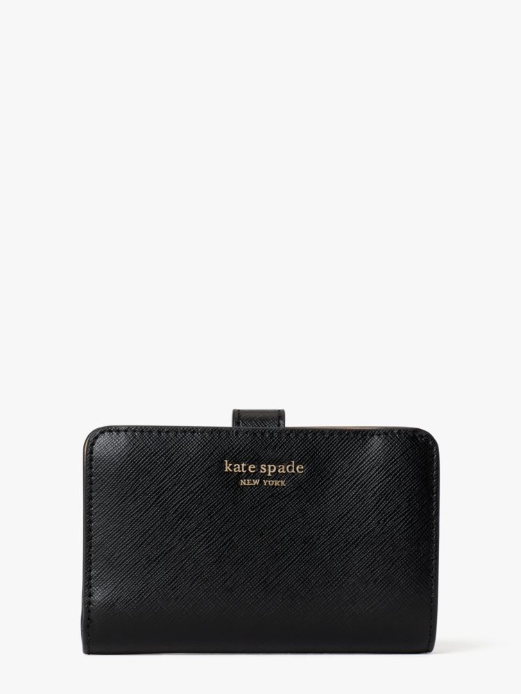 Kate Spade,Spencer Compact Wallet,Black