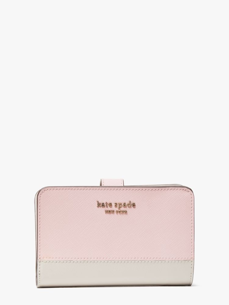 Kate Spade,Spencer Compact Wallet,Tutupnk/Crsp Linen