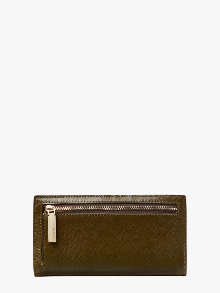 Kate Spade,Spencer Slim Bifold Wallet,Duck Green