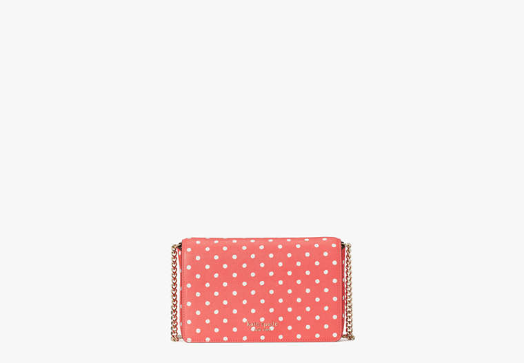 Kate Spade,Spencer Dots Chain Wallet,crossbody bags,Peach Melba Multi image number 0