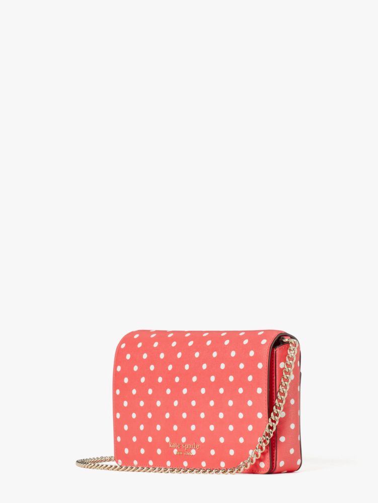 Kate Spade,Spencer Dots Chain Wallet,crossbody bags,Peach Melba Multi