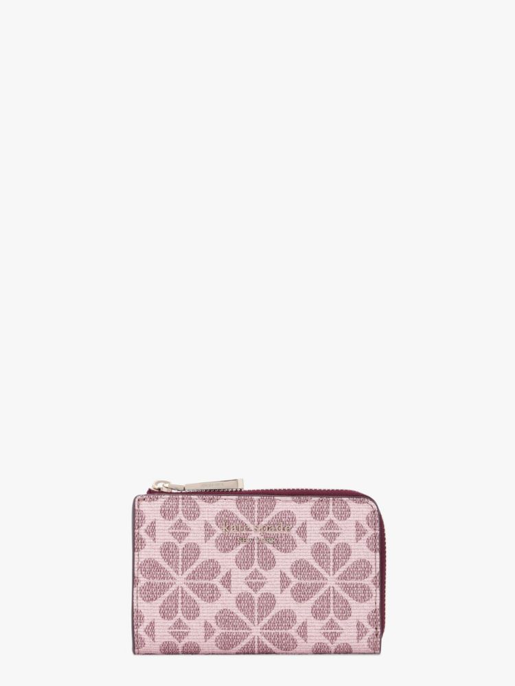 Kate Spade,スペード フラワー コーテッド キャンバス キー ポーチ,財布小物,ピンクマルチ