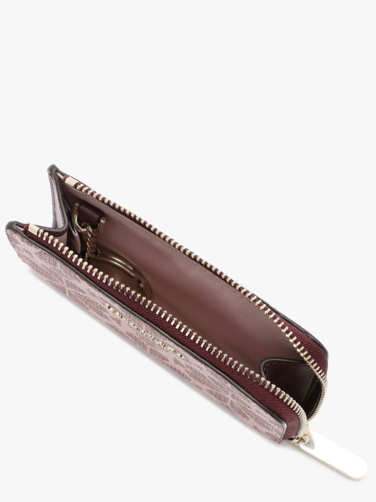 Kate Spade,スペード フラワー コーテッド キャンバス キー ポーチ,財布小物,ピンクマルチ