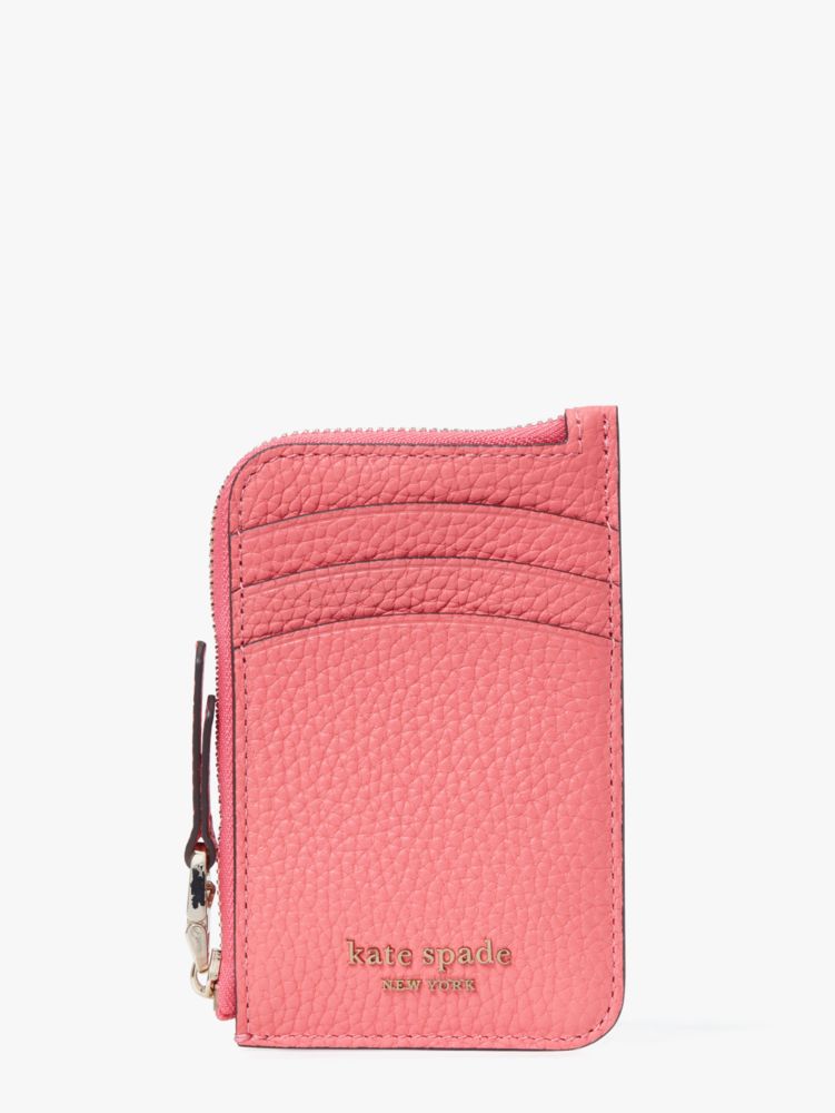 kate spade new york roulette floral embossed leather bifold wallet