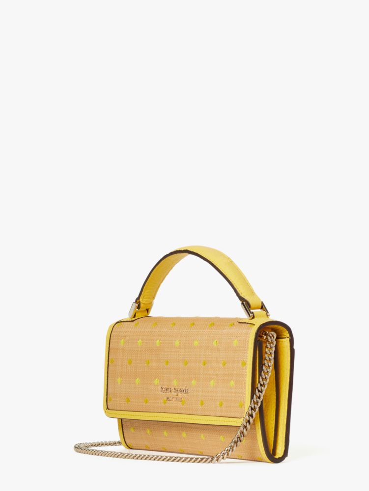 Kate Spade,roulette top-handle crossbody,crossbody bags,Yellow Multi