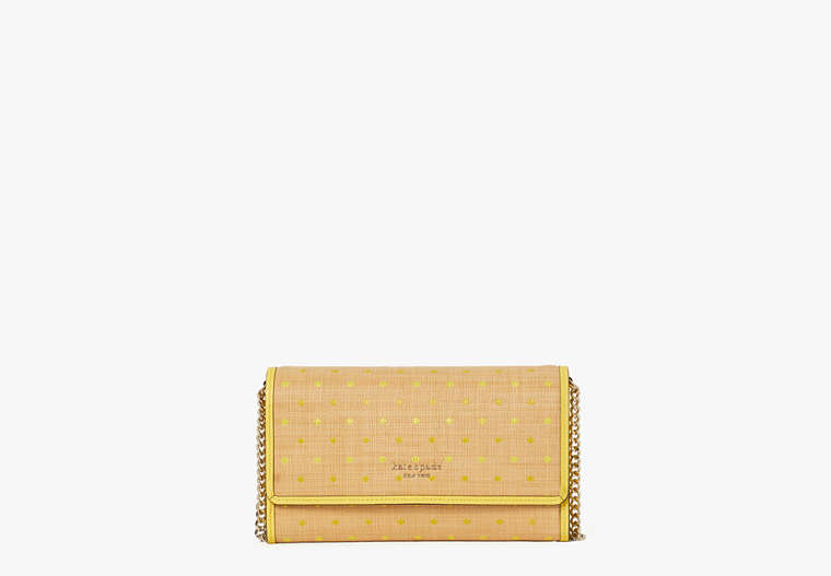 Kate Spade,roulette chain clutch,crossbody bags,Yellow Multi