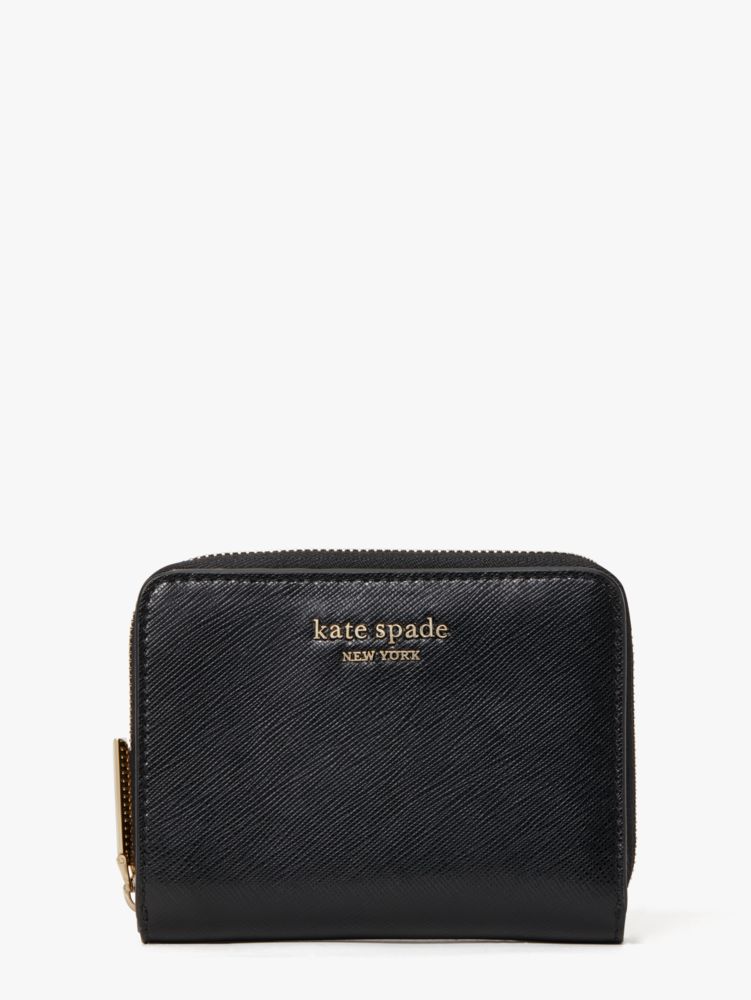 Kate Spade,spencer small compact wallet,Black