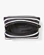 Kate Spade,everything puffy stripe medium cosmetic case,cosmetic bags,Black Multi