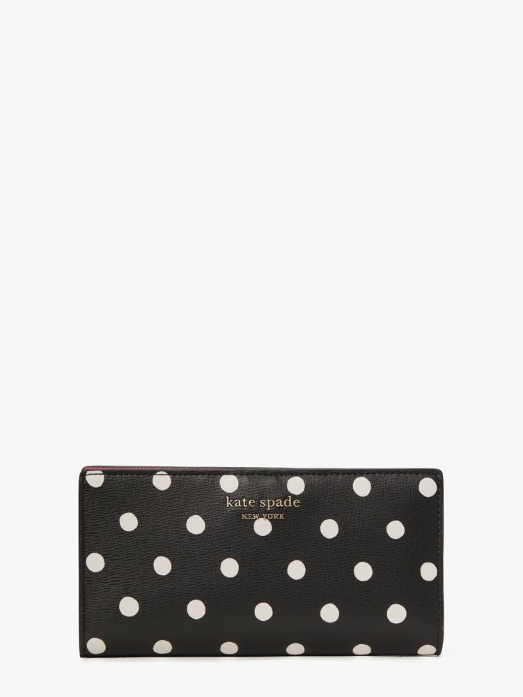 Kate Spade Printed Pvc Spencer Dots Chain Wallet 