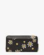 Kate Spade,spencer daisy dots zip-around continental wallet,Black Multi