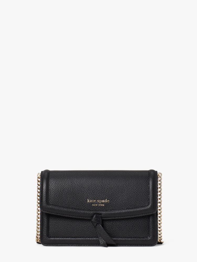 kate spade new york Knott Pebbled Leather Flap Crossbody Bag