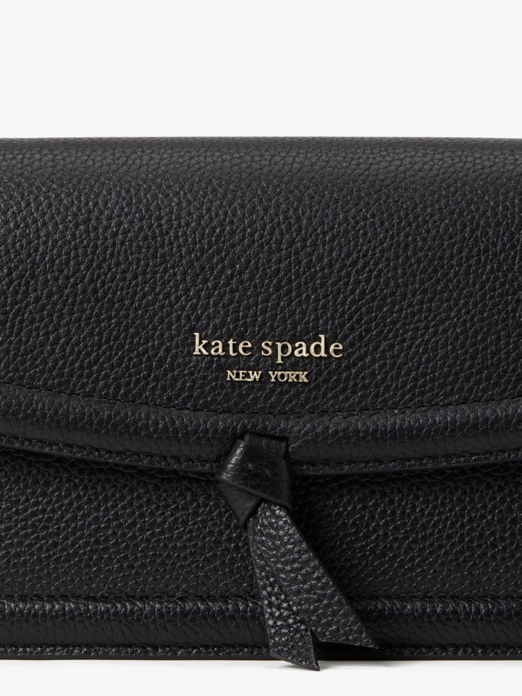 Kate spade new york Silver Chained Knott Leather Flap Crossbody Bag