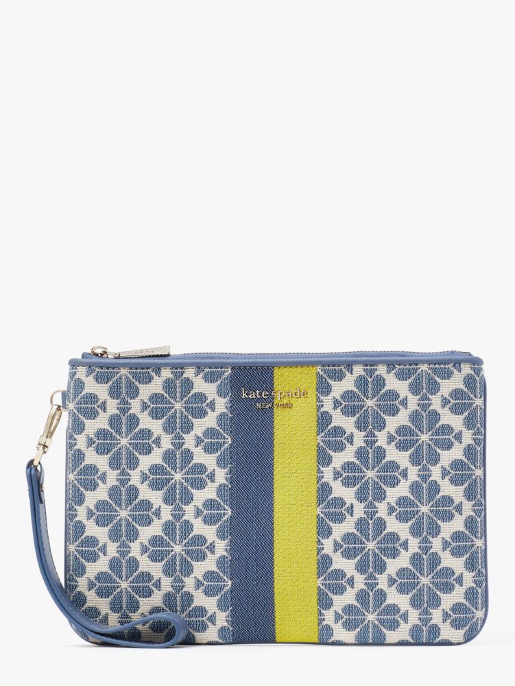 Spade Flower Jacquard Stripe Pouch Wristlet | Kate Spade New York