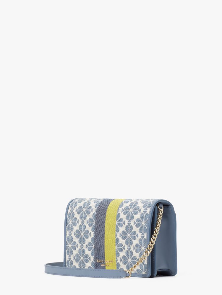 Kate Spade,Spade Flower Jacquard Stripe Chain Wallet,