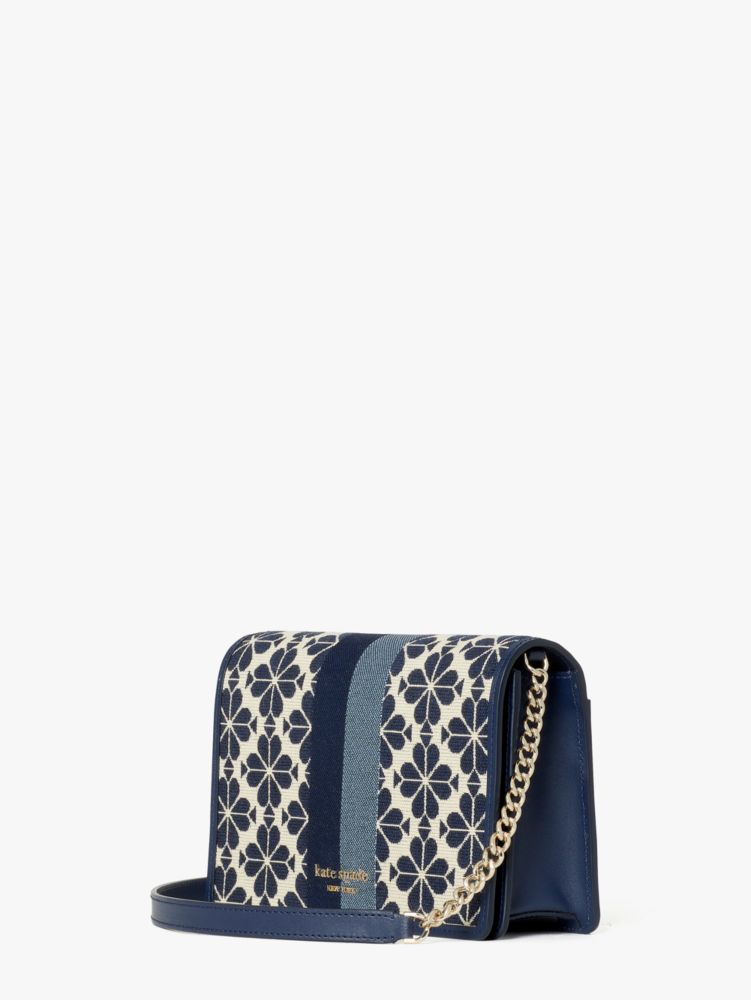 Kate Spade,Spade Flower Jacquard Stripe Chain Wallet,