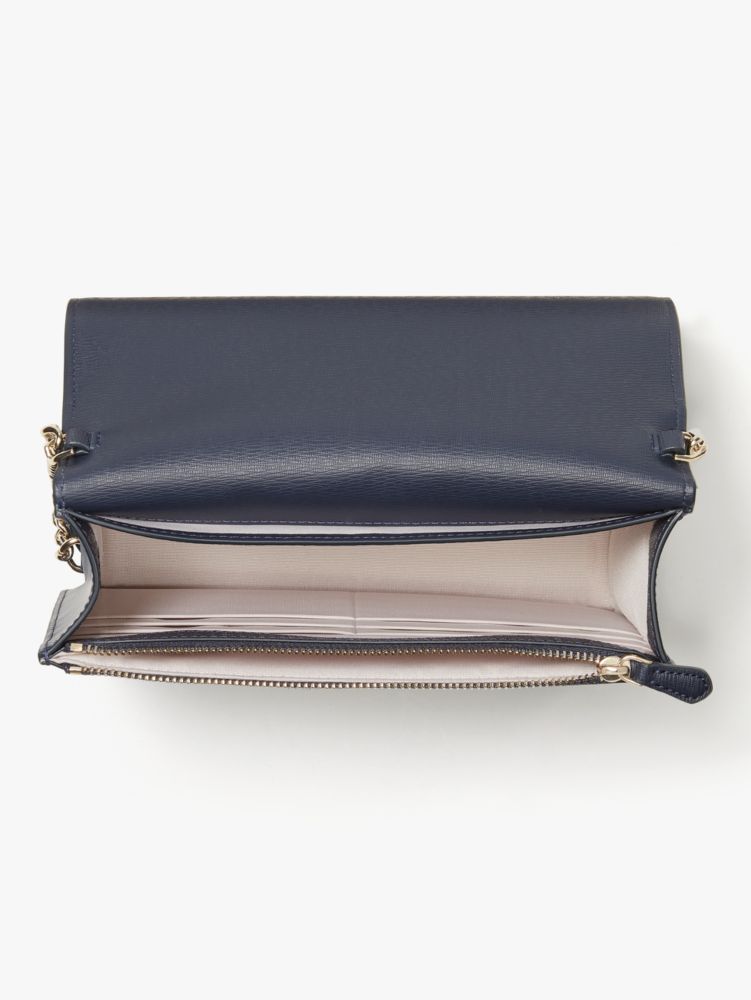 Kate Spade,Spade Flower Jacquard Stripe Chain Wallet,