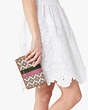 Kate Spade,spade flower jacquard stripe chain wallet,crossbody bags,Small,Pink Multi