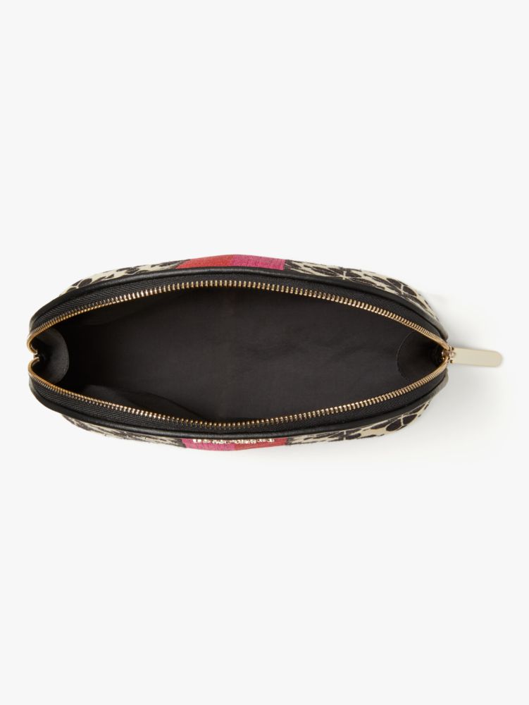 Kate Spade,spade flower jacquard stripe large dome cosmetic case,cosmetic bags,