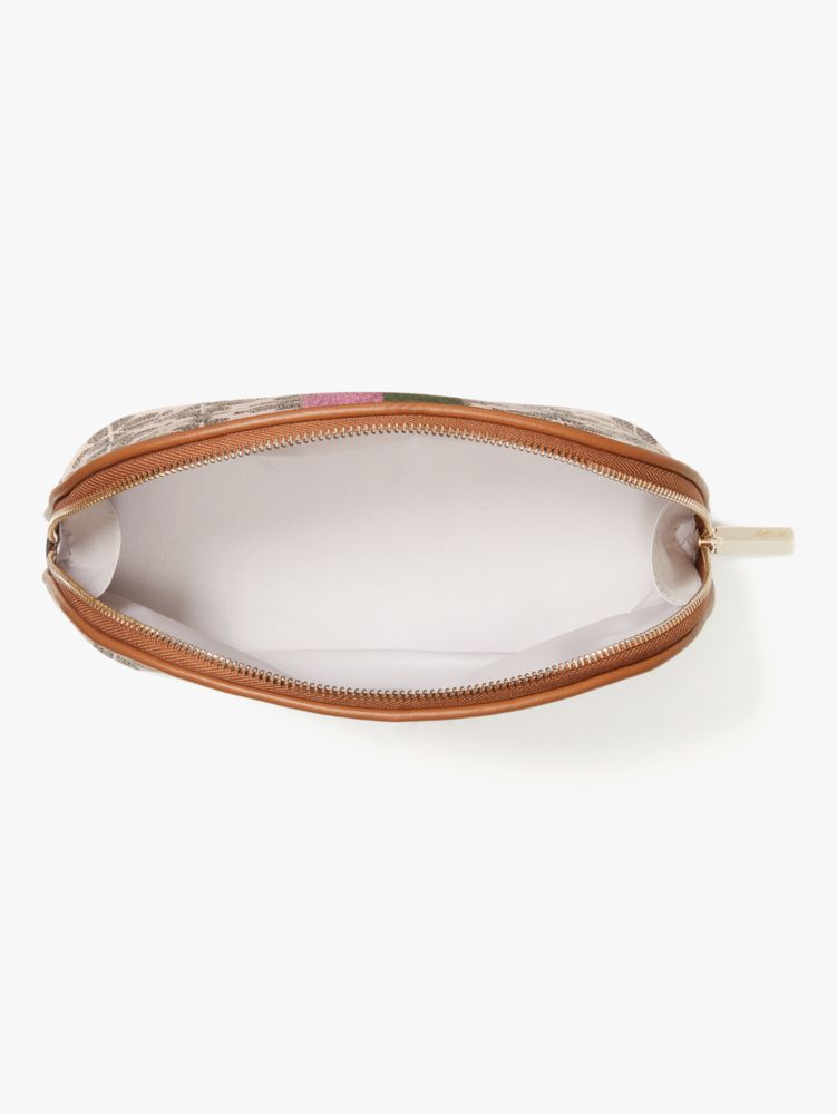 Kate Spade,Spade Flower Jacquard Stripe Large Dome Cosmetic Case,
