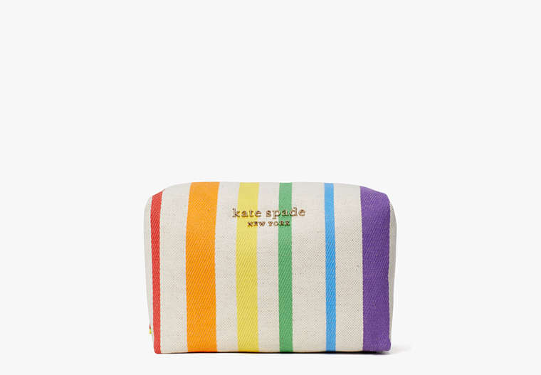 Kate Spade,rainbow large cosmetic case,cosmetic bags,Multi