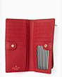 Kate Spade,cameron street stacy large slim bifold wallet,Rosso