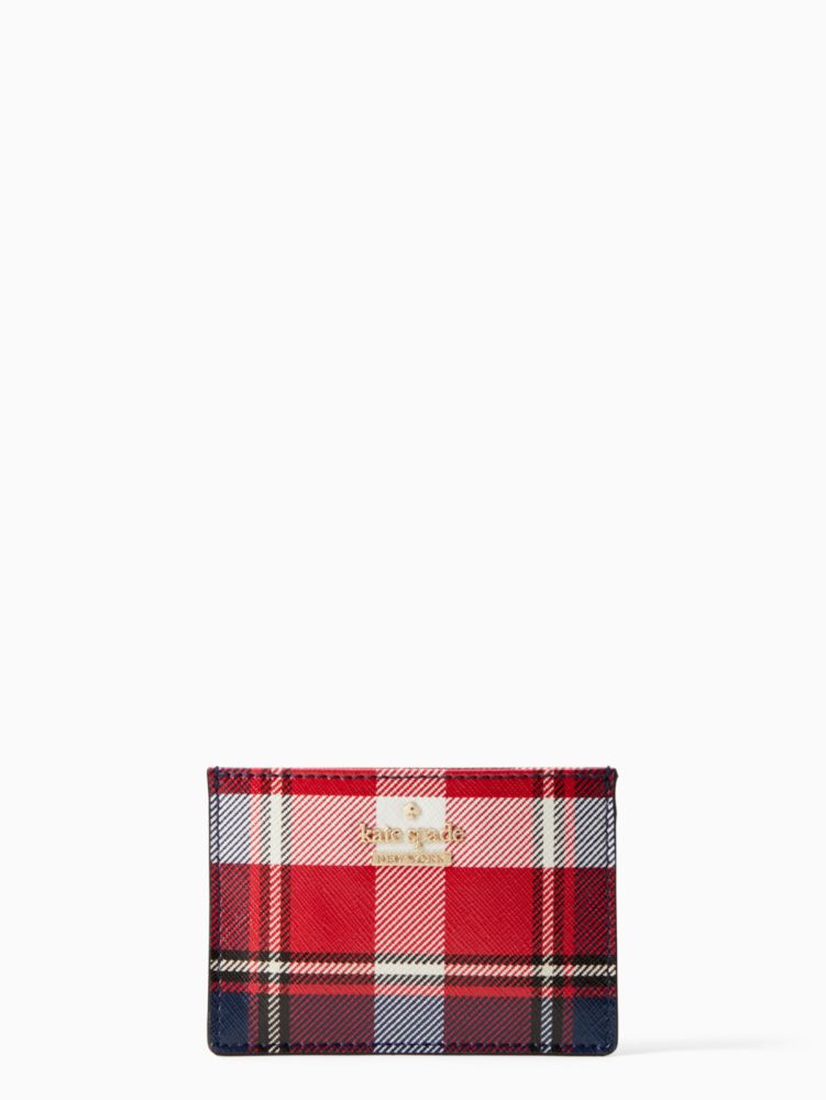 Cameron Street Rustic Plaid Card Holder Kate Spade New York