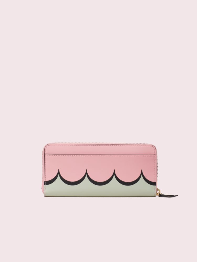 Intarsia Scallop Slim Continental Wallet Kate Spade Outlet