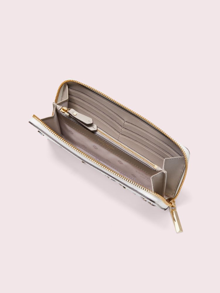 Margaux Enamel Spade Slim Continental Wallet, , Product