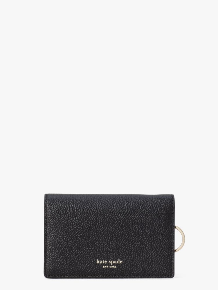 Kate Spade,margaux small keyring wallet,Blk/Wht