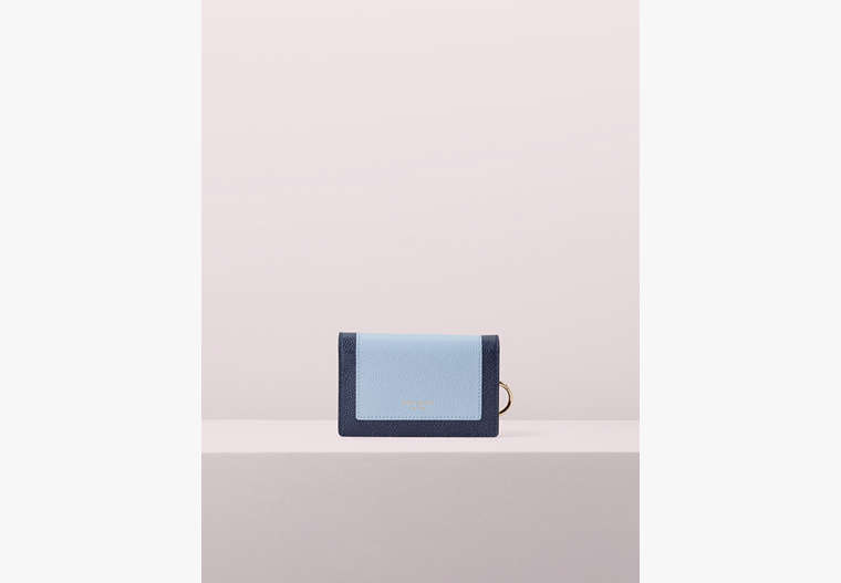 Kate Spade,margaux small keyring wallet,Horizon Blue Multi