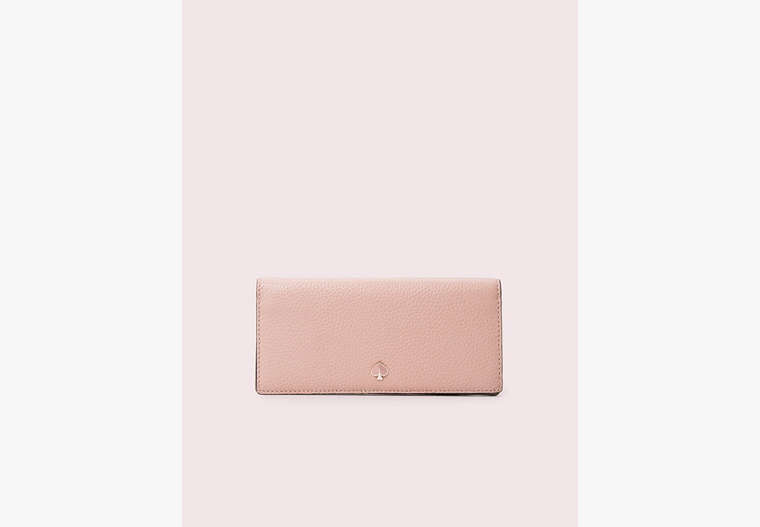 Kate Spade,polly bifold continental wallet,Flapper Pink image number 0