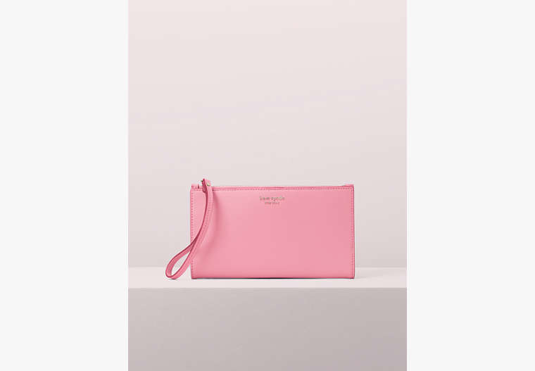 Kate Spade,sylvia large continental wristlet,wristlets & pouches,Blustery Pink image number 0