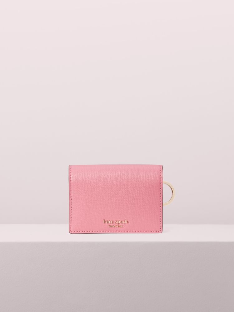 Kate Spade,sylvia mini keyring wallet,Blustery Pink