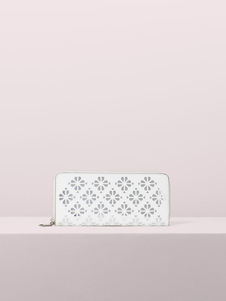 Sylvia perforated slim continental wallet sale