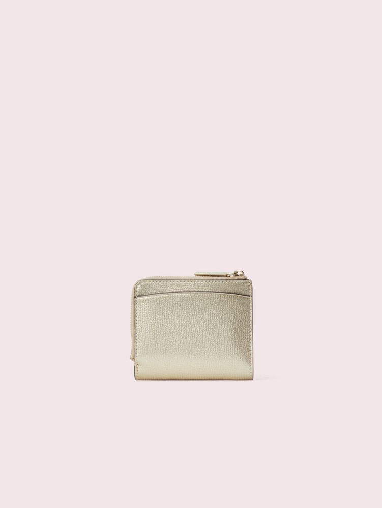 Kate Spade,small bifold wallet,Pale Gold