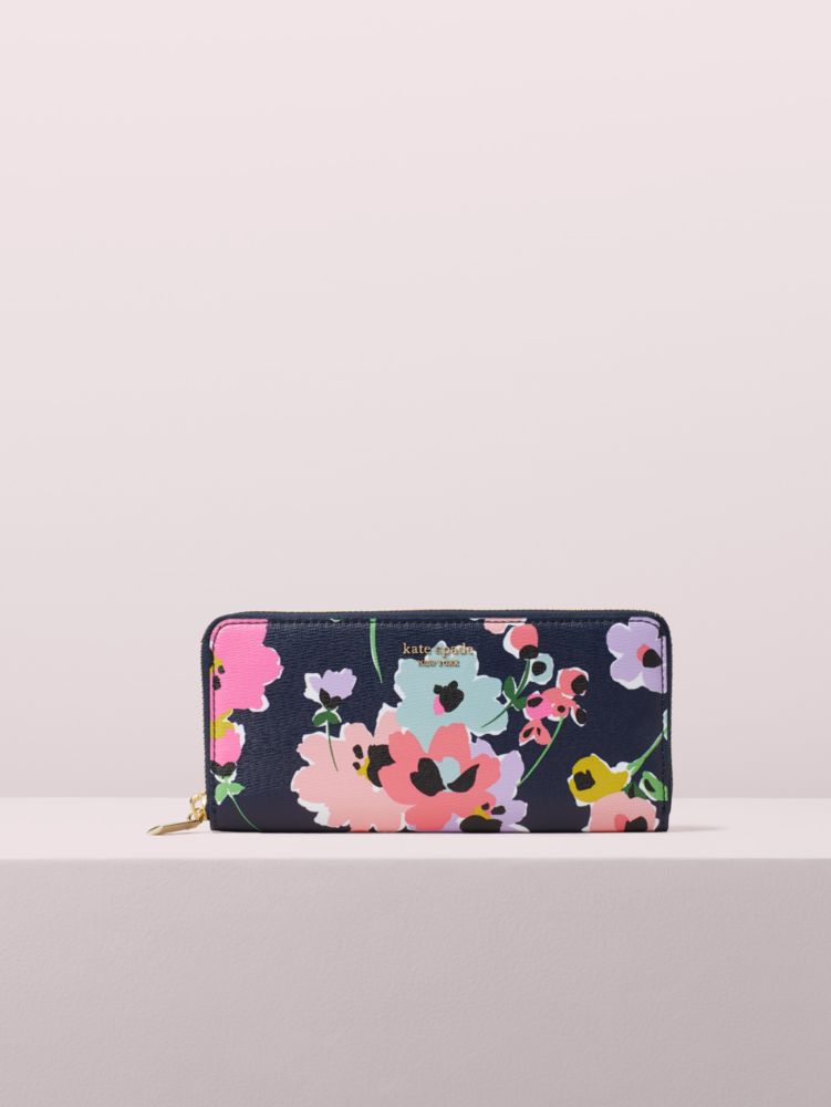 Sylvia Wildflower Bouquet Slim Continental Wallet