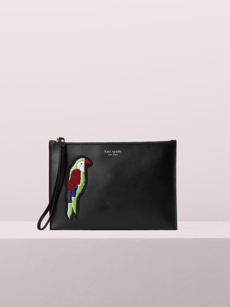 Beaded Flock Party Small Wristlet, , Product