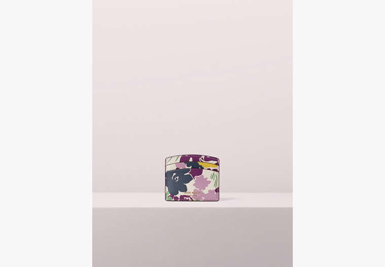 Kate Spade,sylvia swing flora cardholder,cardholders,Parchment Multi image number 0