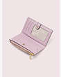 Kate Spade,sylvia swing flora small slim bifold wallet,Parchment Multi